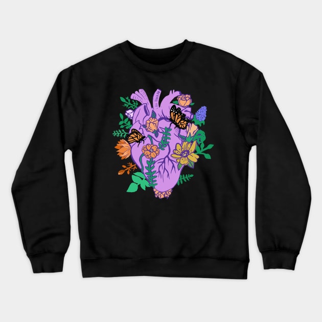 Pastel Goth Anatomical Heart Crewneck Sweatshirt by LunaElizabeth